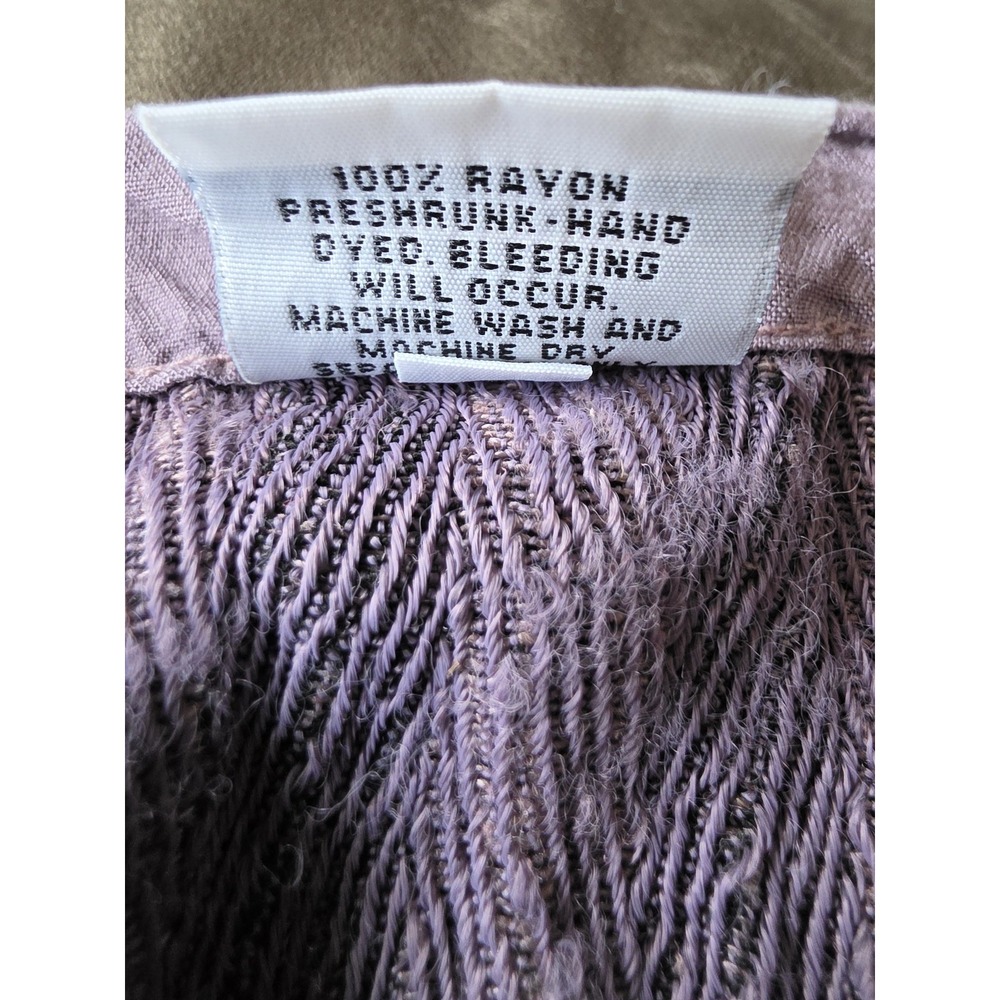 VTG CP Shades Women Vest Purple Striped Sleeveless V-Neck Boho Bohemian Gilet - Picture 4 of 6